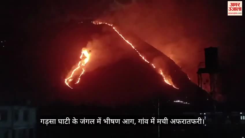 VIDEO : Massive fire broke out in a forest in Gadsa Valley Kullu  Himachal