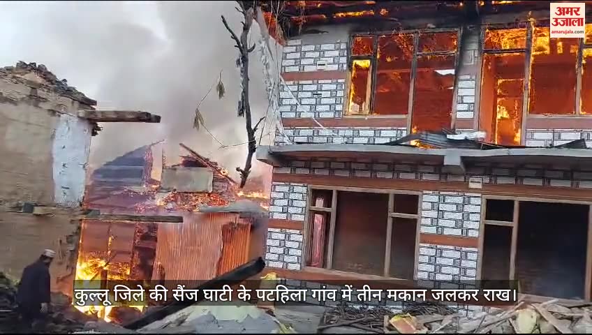 VIDEO : houses burnt to ashes in Pathila village of Sainj Valley