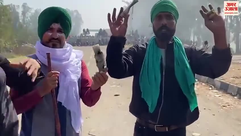 VIDEO : दातासिंह वाला बॉर्डर पर हंगामा, आंसू गैस के गोले और गोलियों के खोल दिखाते नजर आए यूवा